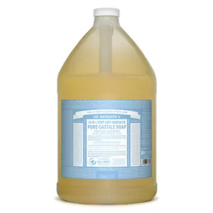 NEW Dr. Bronner's Hemp Pure-Castile Soap Liquid Baby Unscented 3.78L Bronners - Picture 1 of 1