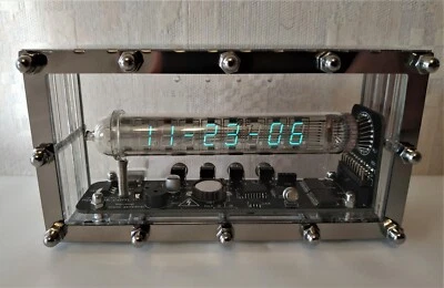 Adafruit Ice Tube Reloj VFD IV-18 Nixie Reloj Tubos Steampunk Escritorio Reloj De Colección Foto 1 de 4