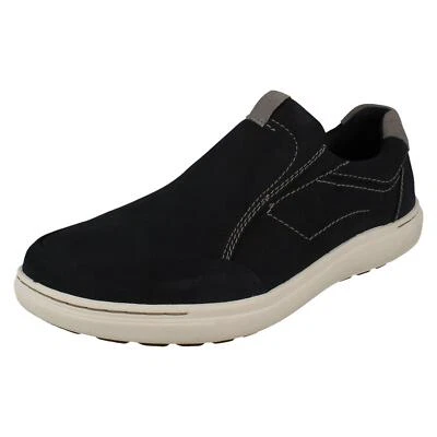 Hombre Clarks 'Mapstone Paso' Informal Zapatos de Piel sin Cierres - G Y H - Imagen 1 de 3