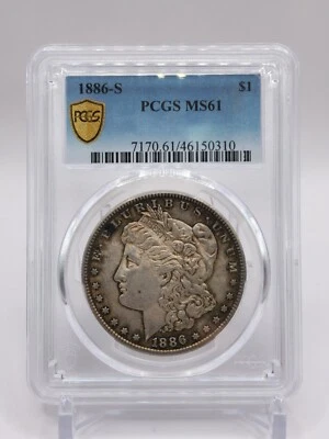 1886-S Toned Morgan Dollar PCGS MS61 (013DM) - Image 1 of 2