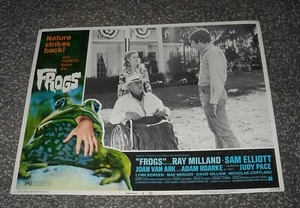 FROGS MOVIE LOBBY CARD # 4 HORROR 1972 RAY MILLAND JOAN BAN ARK SAM ELLIOTT - Picture 1 of 4