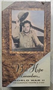 1994 Bob Hope Remembers World War ll European D Day Box 2 CD, VHS, & Book Set