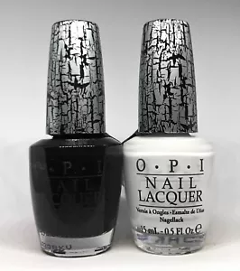 OPI Crackle Nail Lacquer Black Shatter E53 + White Shatter E54 - Picture 1 of 1