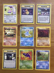 Pokemon Vintage Card Collection Lot 9 Cards (Vintage WOTC (1999-2000) LP-NM - Picture 1 of 20