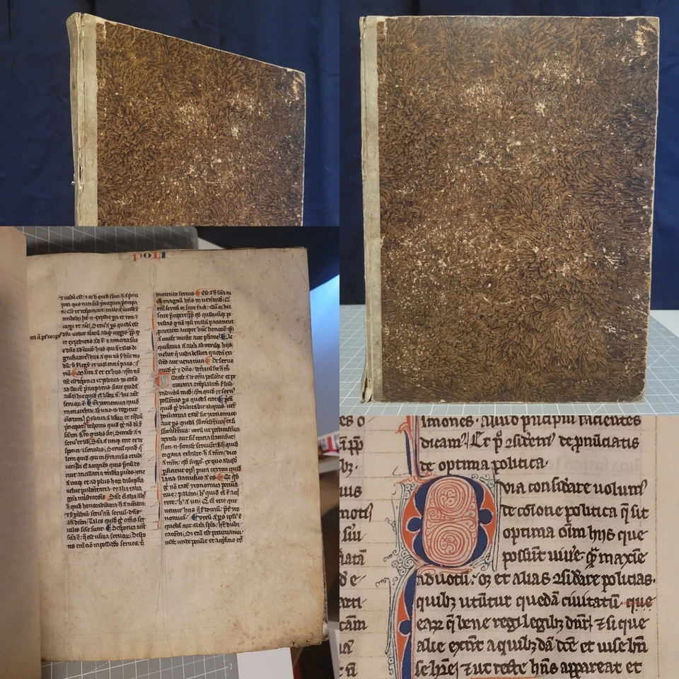 Aristotle Politics and Ethics ~ Cir. 1275-1300 ~ Medieval Manuscript ~ 50 Leaves - Image 1 of 4