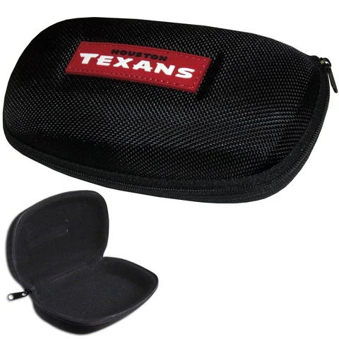 NFL HOUSTON TEXANS SUNGLASSES CASE HARD SHELL BLACK GLASS CASE NEW Cover