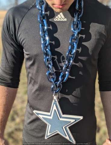 Dallas Cowboys Fan Chain, Giant Necklace NFL Licensed Cover