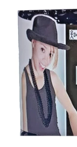 Black Shiny Bead Necklace, 76cm in Length, 5mm Each Bead, Amscan Brand. - Picture 1 of 3