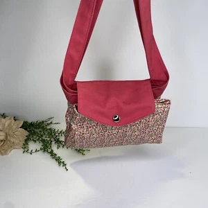 Bolso Mercado Francés Papa Piqué et Maman Rosa Nube Floral Plegable y A Presión - Imagen 1 de 10
