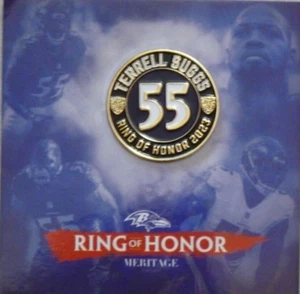 2023 BALTIMORE RAVENS #55 Terrell Suggs Ring Of Honor Pin NEW SGA  FREE SHIPPING - Picture 1 of 4