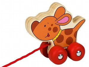 goki Susibelle animal de tiro perro juguete de madera madera agarre motricidad 54907 NUEVO - Imagen 1 de 2