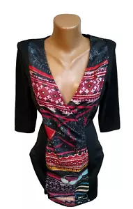 Desigual women's dress size M black multi - Picture 1 of 12