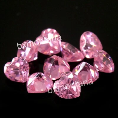 Elegante VVS1 Color Rosa Diamante 2.00 mm Corazón Excelente Corte Suelto 10 Piezas de Lote Foto 1 de 4
