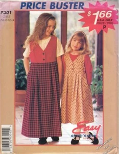 Pattern McCalls Sewing Girls Easy Stitch'n Save Jumper Shirt Sz7-14 Vintage 1998 - Picture 1 of 1