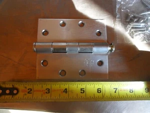 24 LOT  boomer  Hinge with Button Tips,  Full Mortis, 4-1/2 In.X 4 In. HEAVY DUT - Picture 1 of 6