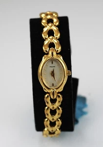 Pulsar Watch Women Gold Stainless Steel Water Resistant Battery Champagne Quartz - Picture 1 of 6