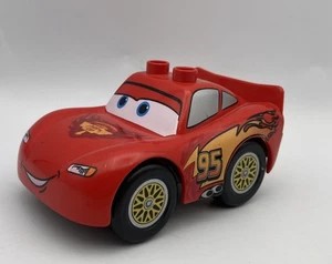 Lego Duplo Figure Disney Cars Building Blocks Toy LIGHTNING McQUEEN Rust-eze - Picture 1 of 3