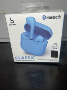 Bass Jaxx Blue Bluetooth Classic True Wireless Earbuds With Touch Control New!! - Picture 1 of 4