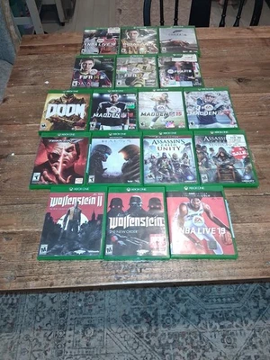 Lot Of 17 Xbox One Games with Doom Wolfenstein & II FIFA 21,17,14 AND MORE - Image 1 of 4