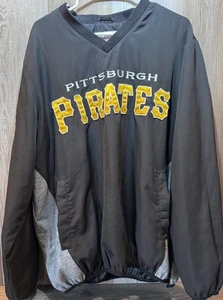 Pittsburgh Pirates Pullover Windbreaker Jacket MLB Genuine Glll  Size XL Black - Bild 1 von 7