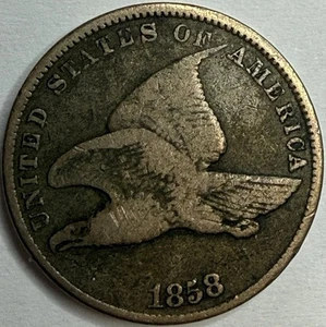 1858 LL - Flying Eagle Cent - Exact Coin Imaged #FLY45 - Picture 1 of 2