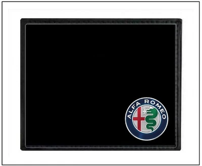 Carteira Masculina ALFA ROMEO - Bifold de Couro Sintético Preto - Emblema de Carro de Aço Prata - Imagem 1 de 4