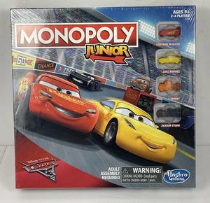 Hasbro Gaming Monopoly Junior Disney Pixar Cars 3 Nuevos Sellados de Fábrica Carrera para Ganar - Imagen 1 de 6