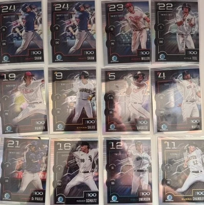 2025 Bowman Chrome Scouts Top 100 You Pick Complete your Set - Image 1 of 2