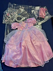 Rosa Prinzessin Königin Kleid Krone Halskette Stiefel für 18" American Girl-Größe Puppen - Bild 1 von 7