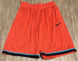 Nike Dri-Fit Mesh Basketball Shorts Herren große Taschen Kordelzug orange - Bild 1 von 10