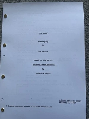 Die Hard Film Script / Screenplay. Bruce Willis, Alan Rickman. - Image 1 of 2