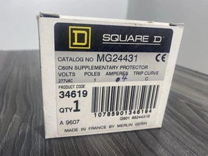 Nuovo con scatola Square D Merlin Gerin MG24431 C60N protezione supplementare 4A Type-C 1 polo - Foto 1 di 7