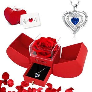 Mothers Day Gifts for Mom Birthstone Necklace from Daughter and Son, Preserve... - Picture 1 of 6