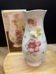 Lenox Louis Le Leuyes Schmetterlingswiese 10,5" Medium Vase NEU IM KARTON Floral 3D - Bild 1 von 16