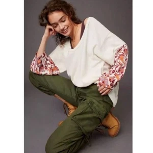 Anthropologie Vintage Floral Thermo Top Oversized Gr. M - Bild 1 von 7