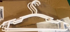 30PCs Plastic Clothes Hangers Space Saving Hangers For Children's Dresses White - Picture 1 of 3