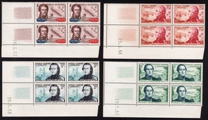 Calédonie 1953 Yt n° 280 / 283 coins datés neufs ** Navigateurs cote 248€ - Picture 1 of 2