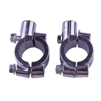 2tlg Universal Motorrad 22mm Lenker Spiegelhalter Halterung Klemme Adapter - Image 1 of 4