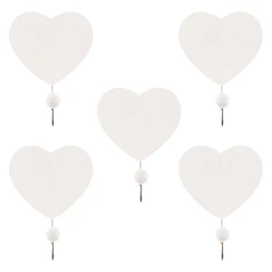Ganchos para colgar cocina 5 piezas gancho perforado en forma de corazón gancho de pared montado en la pared - Imagen 1 de 12