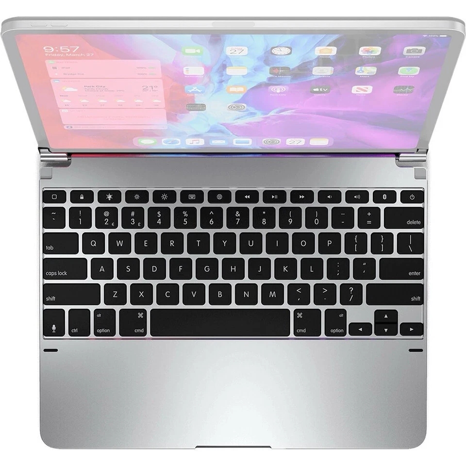 BRYDGE Wireless Bluetooth Keyboard for 12.9" iPad Pro 3rd Gen (Silver) BRY6021-B