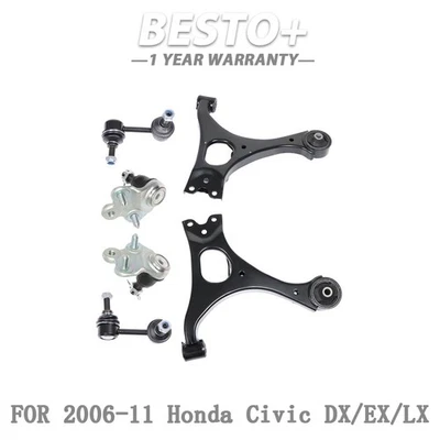 Brazo de control inferior delantero con barra estabilizadora de rótula para Honda Civic DX/EX/LX 2006-11 Foto 1 de 4