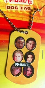 NEW REBELDE RBD Yellow Oval Photo DOG TAG PENDANT 28" CHAIN Adj NECKLACE - Bild 1 von 2