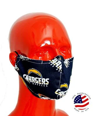 Los Angeles Chargers Adult Navy Blue Face Mask Filter Pocket - Image 1 of 4