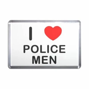 Police Men I Love Herz Kunststoff Kühlschrankmagnet (S, M, L, XL) - Bild 1 von 10