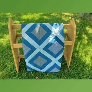 Handmade Diamond Quilt Multi Colored Twin Size Vintage - Picture 1 of 6