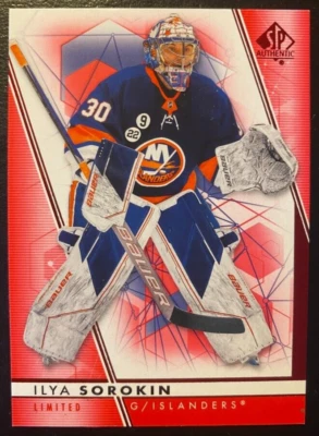 Ilya Sorokin 2022-23 UD SP Authentic Limited RED #71 - Image 1 of 2