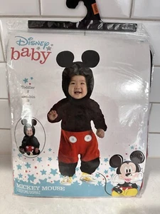 Disney Mickey Mouse Halloween Costume Disney Size Toddler 2t Jumpsuit And Hood - Picture 1 of 4