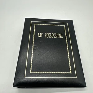 Vintage Household Inventory Log Binder "My Possessions" Black & Gold Loyal Gifts - Picture 1 of 12
