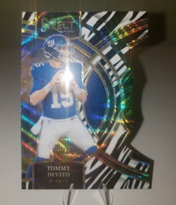 TOMMY DEVITO 2023 Panini Select Premier #102 ZEBRA PRIZM Die-Cut (RC) GIANTS NFL - Picture 1 of 5