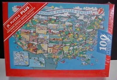 Springbok Puzzle 50 Fabulous Fun-Filled States Poster 100pc NEW Sealed - Image 1 of 4